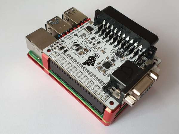 Raspberry Pi with RGB Dual mounted on top